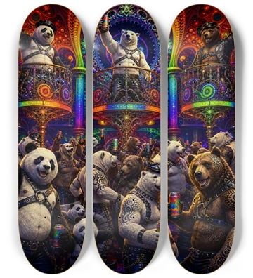 Psychedelic Fractal Leather Bears #34
