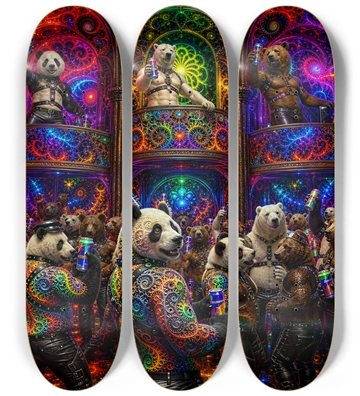 Psychedelic Fractal Leather Bears #8