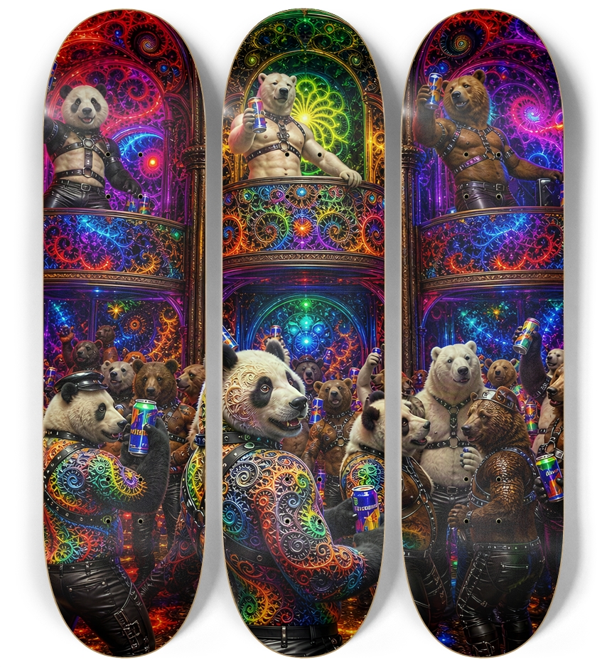 Psychedelic Fractal Leather Bears #8