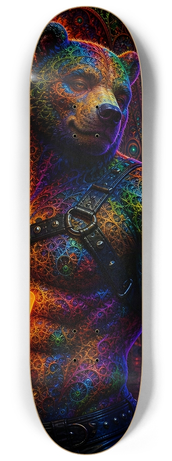 Psychedelic Fractal Brown Leather Bears #28 #2