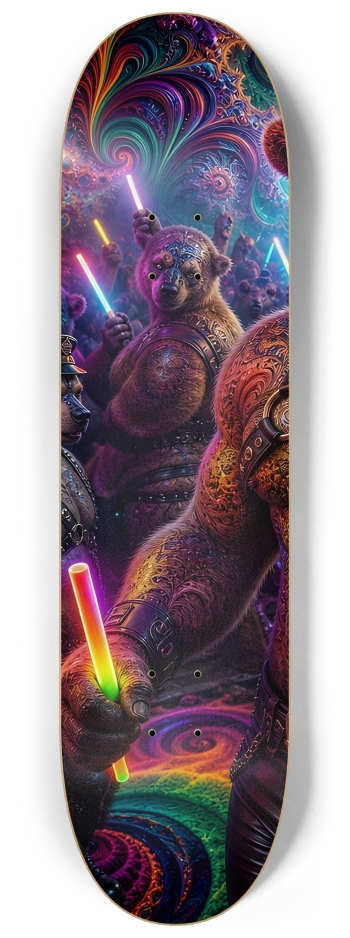 Psychedelic Fractal Brown Leather Bears #19 #1