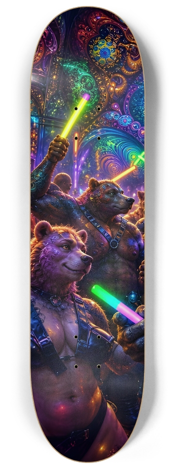 Psychedelic Fractal Brown Leather Bears #26 #1