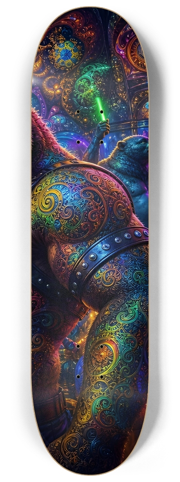 Psychedelic Fractal Brown Leather Bears #26 #3