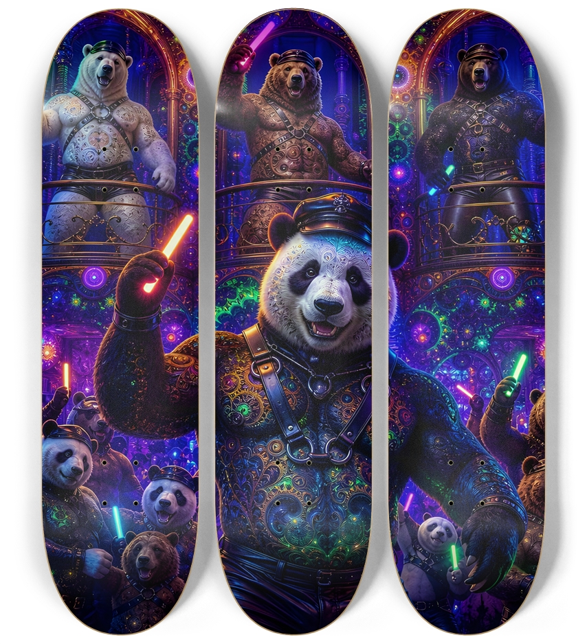 Psychedelic Fractal Leather Bears #6