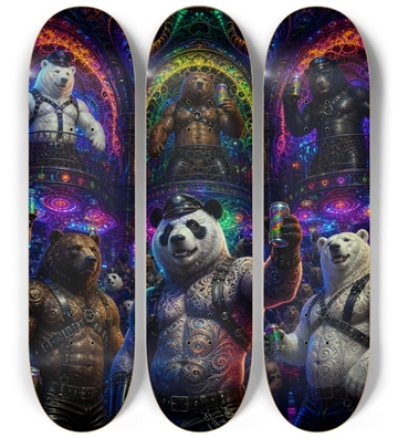 Psychedelic Fractal Leather Bears #7