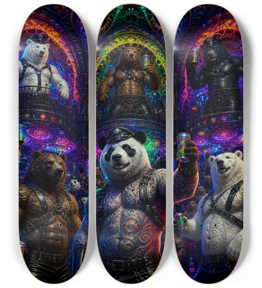 Psychedelic Fractal Leather Bears #7