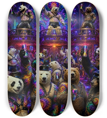Psychedelic Fractal Leather Bears #9