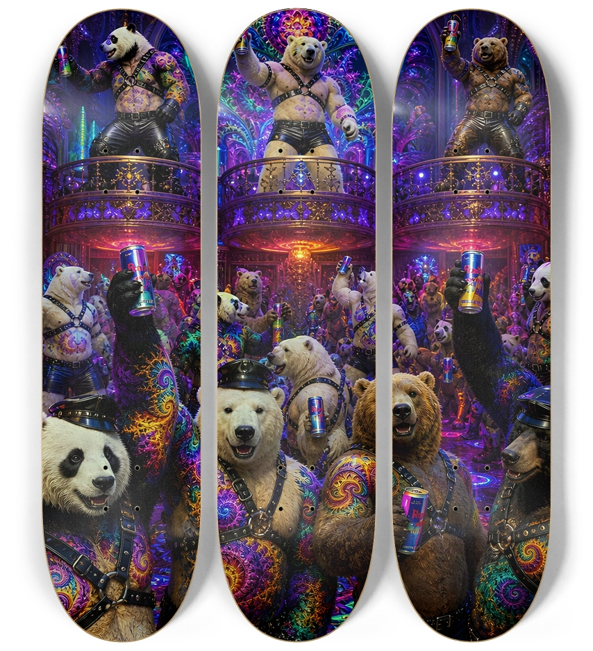 Psychedelic Fractal Leather Bears #9