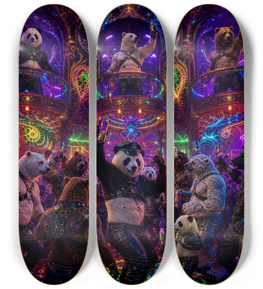 Psychedelic Fractal Leather Bears #11