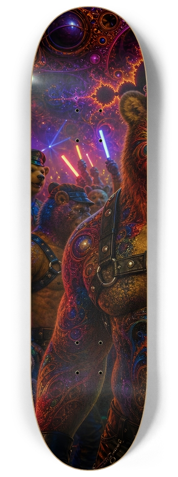 Psychedelic Fractal Brown Leather Bears #16 #1