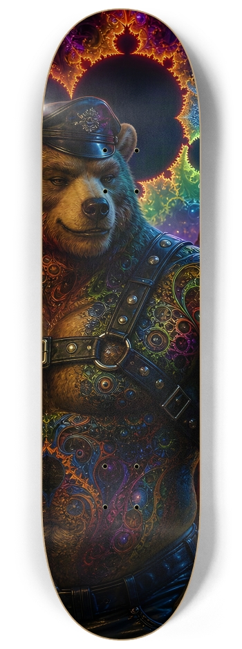 Psychedelic Fractal Brown Leather Bears #16 #2