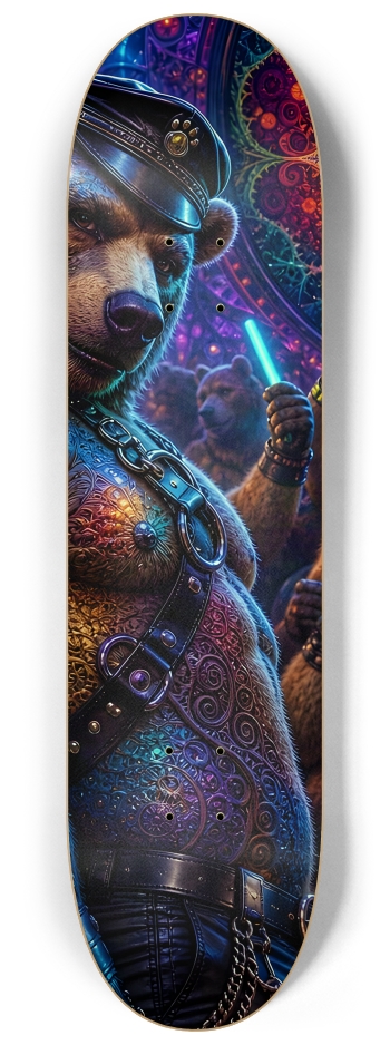 Psychedelic Fractal  Brown Leather Bears #4 #2