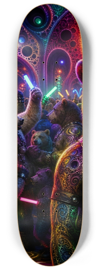 Psychedelic Fractal  Brown Leather Bears #3 #1