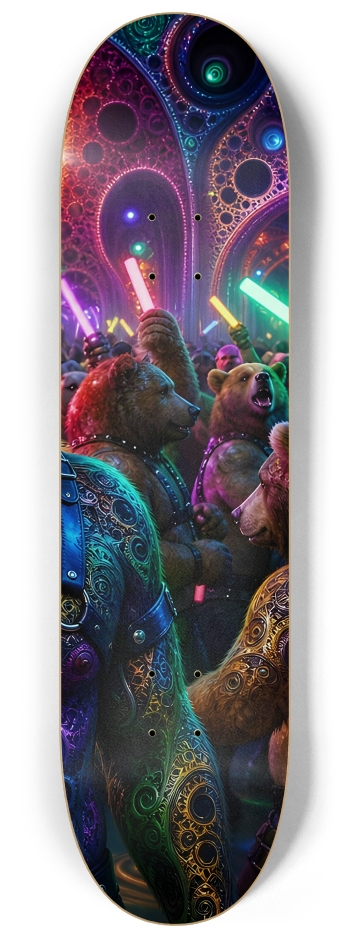 Psychedelic Fractal  Brown Leather Bears #3 #3