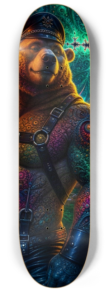 Psychedelic Fractal Brown Leather Bears #8 #2