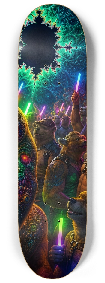 Psychedelic Fractal Brown Leather Bears #8 #3