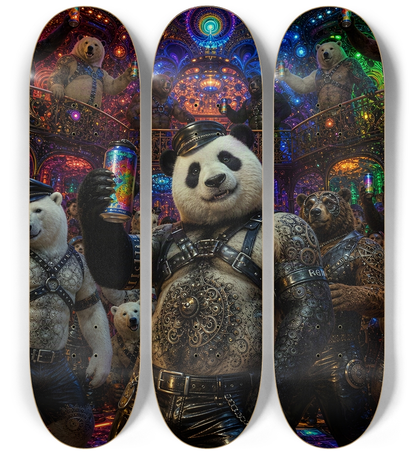 Psychedelic Fractal Leather Bears #16