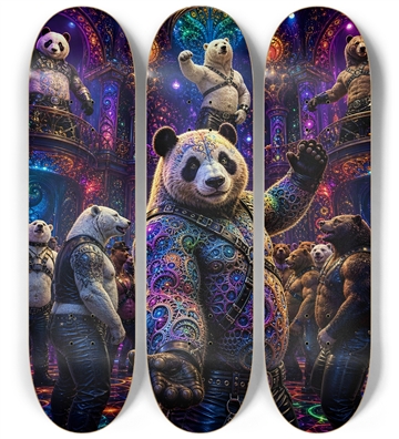 Psychedelic Fractal Leather Bears #25