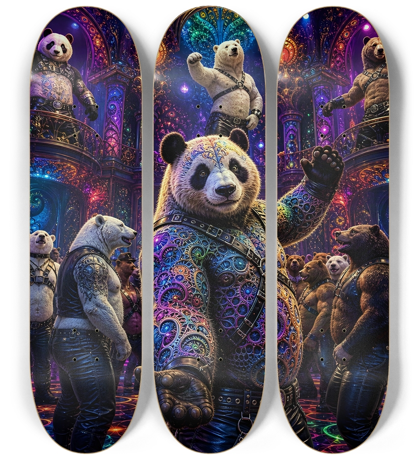 Psychedelic Fractal Leather Bears #25