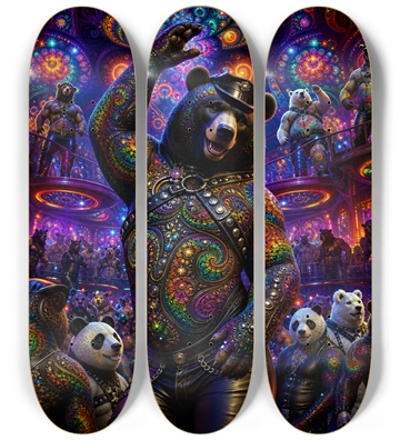 Psychedelic Fractal Leather Bears #13