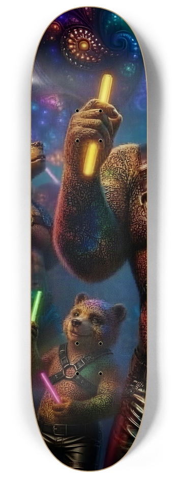 Psychedelic Fractal  Brown Leather Bears #2 #1