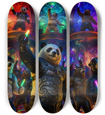 Psychedelic Fractal Leather Bears #30