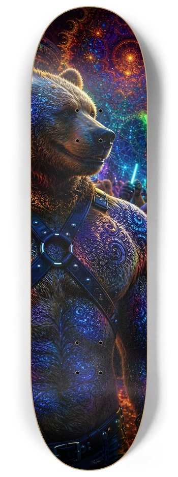 Psychedelic Fractal Brown Leather Bears #6 #2
