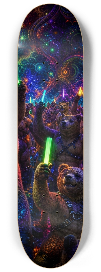 Psychedelic Fractal Brown Leather Bears #6 #3