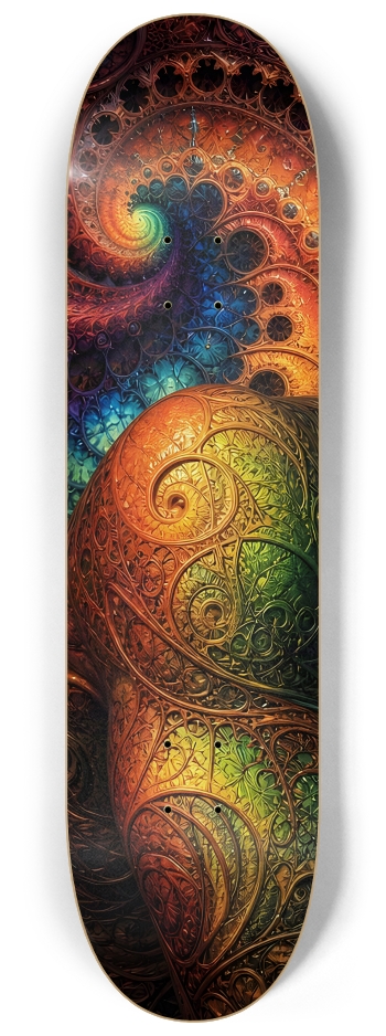 Psychedelic Fractal Bleach Blonde Elf #28 #1 8-1/4 Skateboard Deck