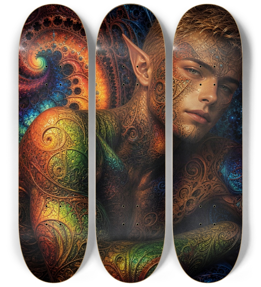 Psychedelic Fractal Bleach Blonde Elf #28
