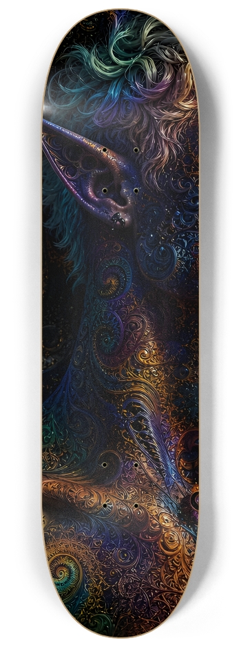 Psychedelic Fractal Blonde Elf #34 #2 8-1/4 Skateboard Deck