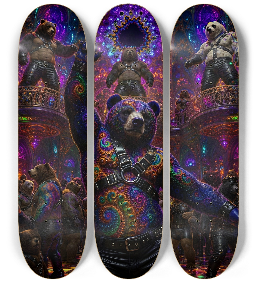 Psychedelic Fractal Leather Bears #18