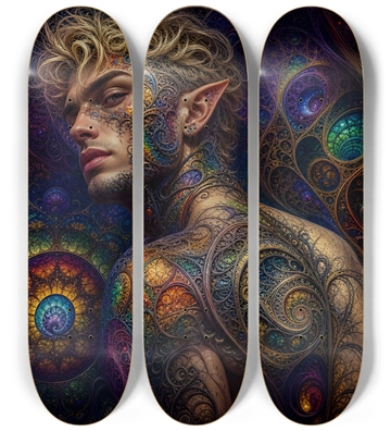 Psychedelic Fractal Bleach Blonde Elf #26
