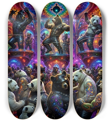 Psychedelic Fractal Leather Bears #20