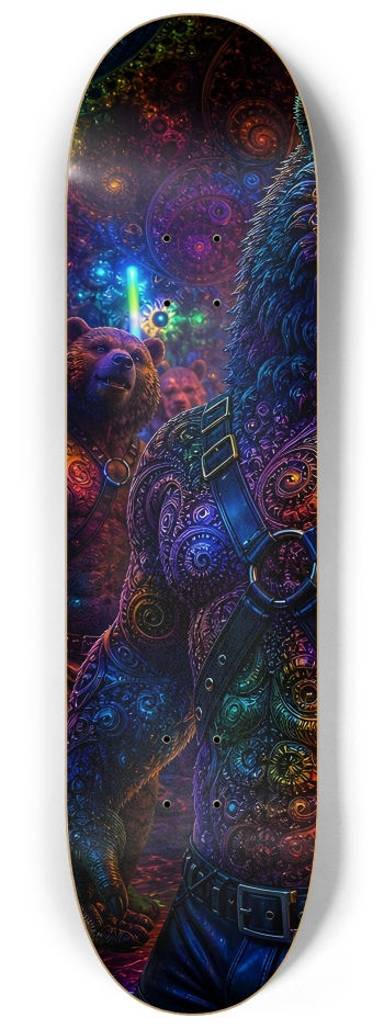 Psychedelic Fractal Brown Leather Bears #25 #1