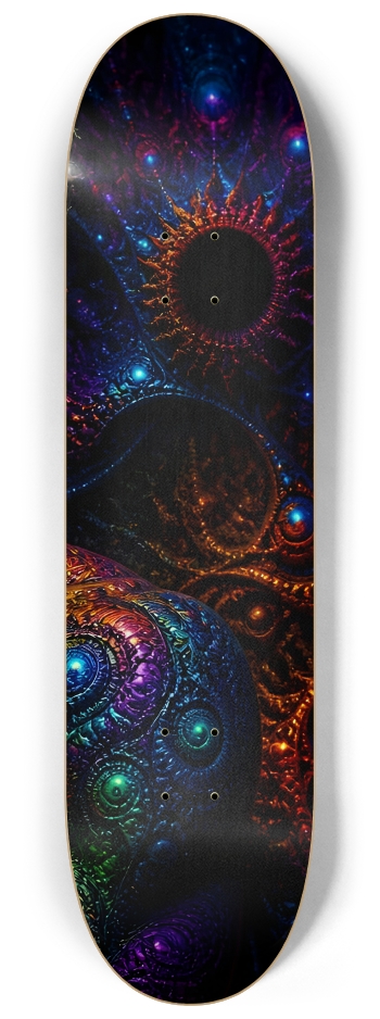 Psychedelic Fractal Bleach Blonde Elf #25 #3 8-1/4 Skateboard Deck