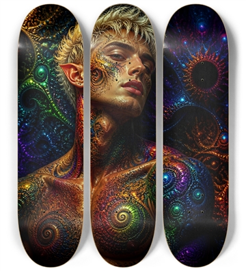 Psychedelic Fractal Bleach Blonde Elf #25