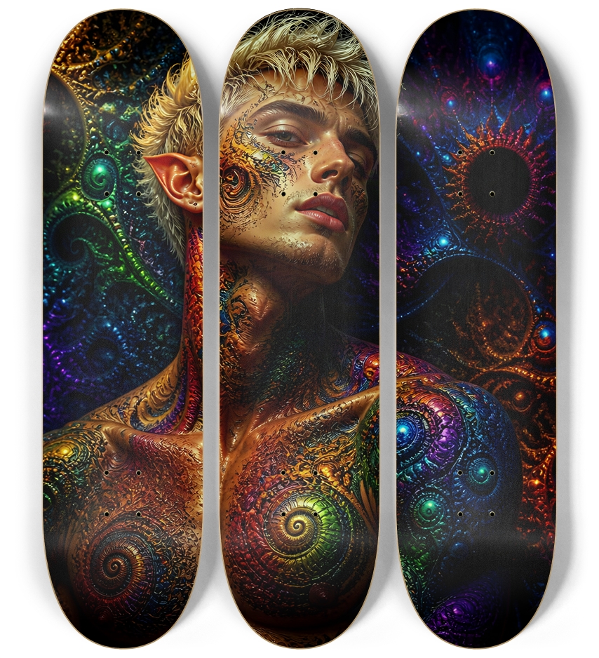 Psychedelic Fractal Bleach Blonde Elf #25