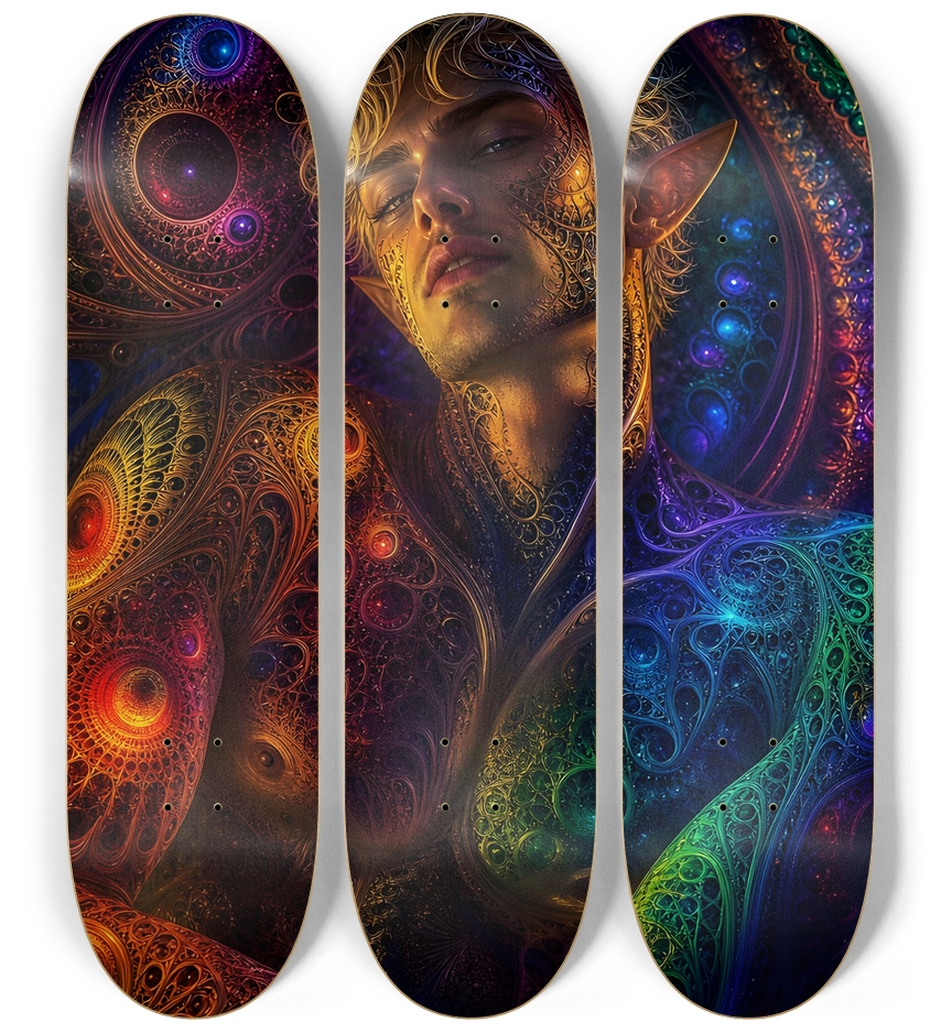 Psychedelic Fractal Bleach Blonde Elf #33