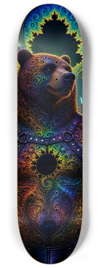 Psychedelic Fractal Brown Leather Bears #29 #2