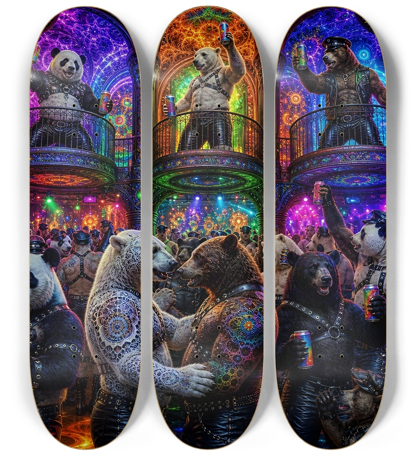 Psychedelic Fractal Leather Bears #5