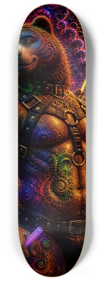 Psychedelic Fractal Brown Leather Bears #18 #2