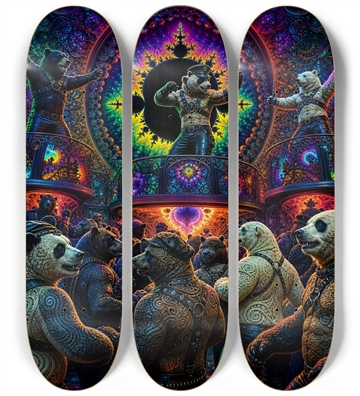 Psychedelic Fractal Leather Bears #29