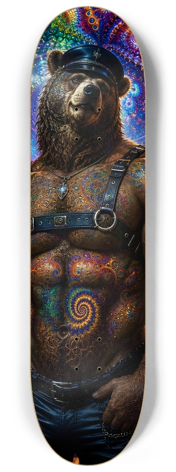 Psychedelic Fractal Brown Leather Bears #9 #2