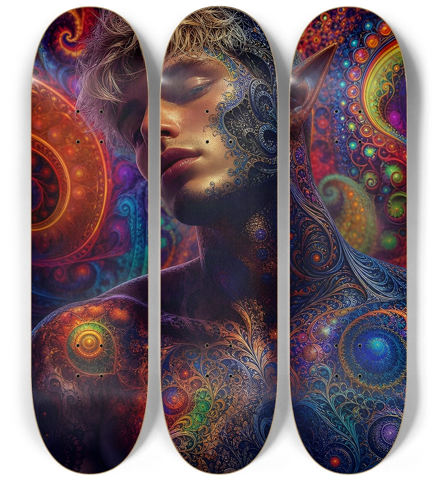 Psychedelic Fractal Bleach Blonde Elf #32