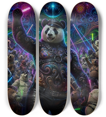 Psychedelic Fractal Leather Bears #33
