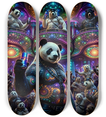 Psychedelic Fractal Leather Bears #23