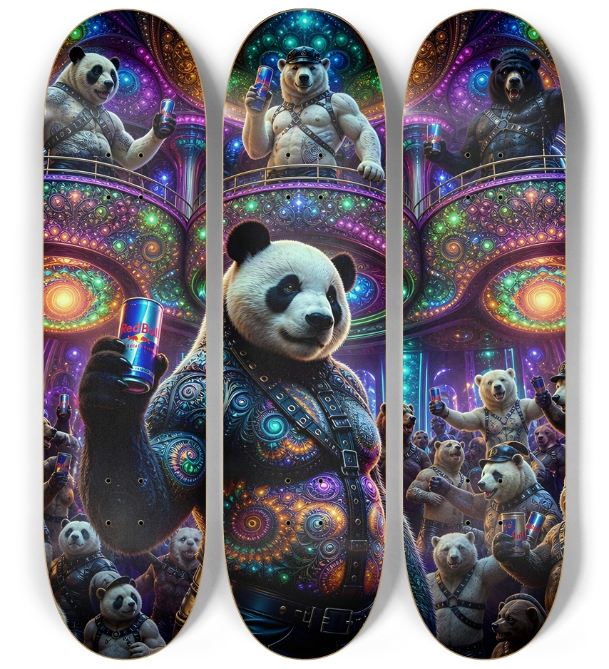 Psychedelic Fractal Leather Bears #23