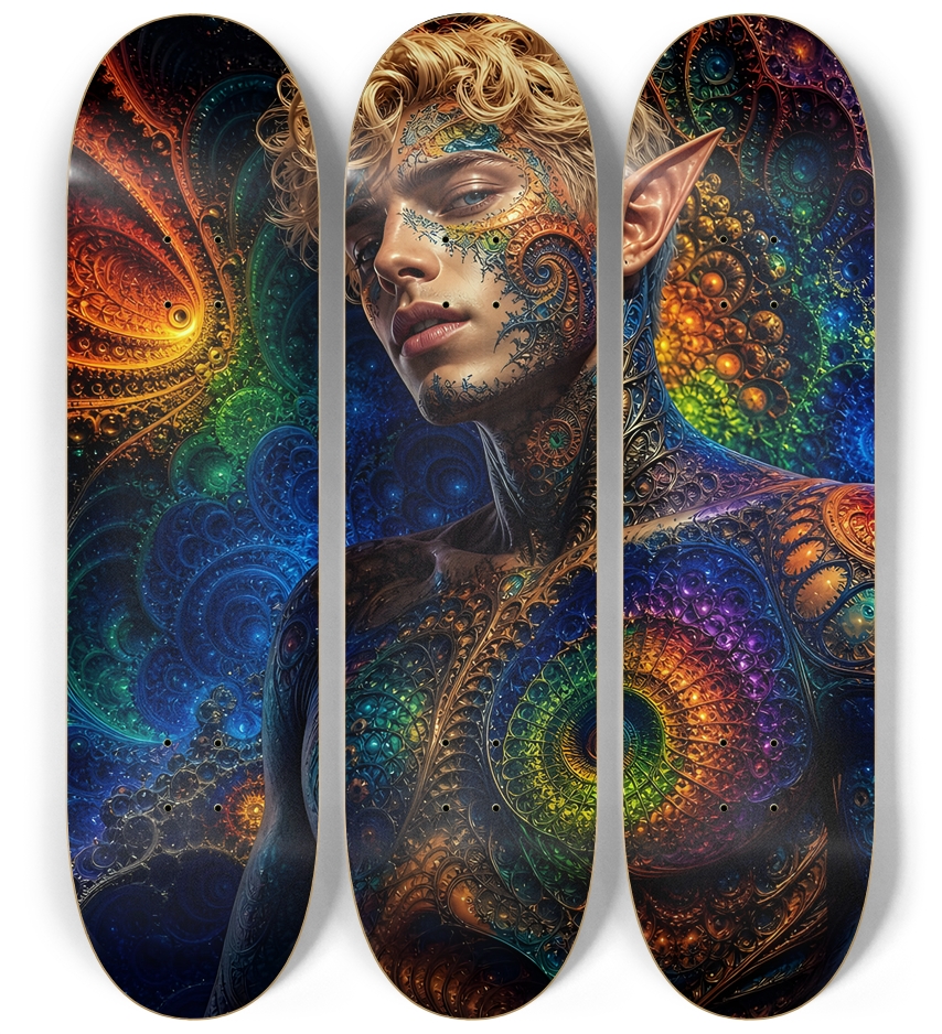 Psychedelic Fractal Blonde Elf #33