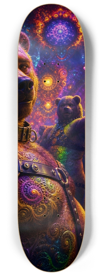 Psychedelic Fractal Brown Leather Bears #17 #2